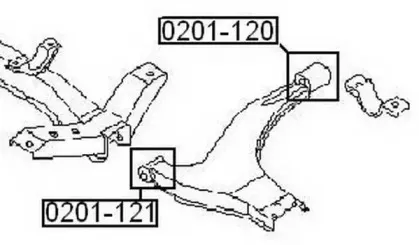 0201-120 ASVA Подвеска, рычаг независимой подвески колеса