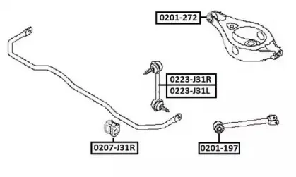 0201-272 ASVA Подвеска, рычаг независимой подвески колеса