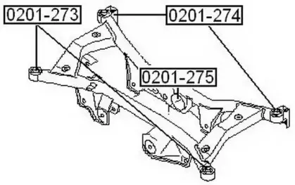 0201-273 ASVA Подвеска, рычаг независимой подвески колеса