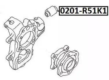 0201-R51RK1 ASVA Подвеска, рычаг независимой подвески колеса