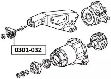 0301-032 ASVA Подвеска, рычаг независимой подвески колеса