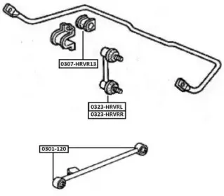 0307HRVR13 ASVA Втулка, стабилизатор