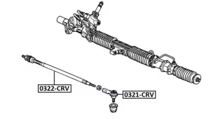 0321-CRV ASVA Наконечник поперечной рулевой тяги
