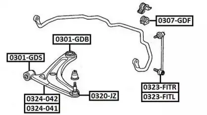 0323-FITL ASVA Тяга / стойка, стабилизатор