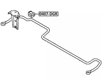 0407DGR ASVA Втулка, стабилизатор