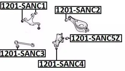 1201-SANC1 ASVA Подвеска, рычаг независимой подвески колеса