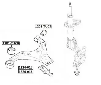 1201-TUCB ASVA Подвеска, рычаг независимой подвески колеса