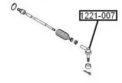 1221-007 ASVA Наконечник поперечной рулевой тяги