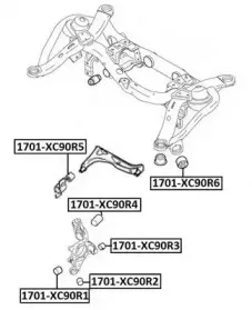 1701-XC90R1 ASVA Подвеска, рычаг независимой подвески колеса