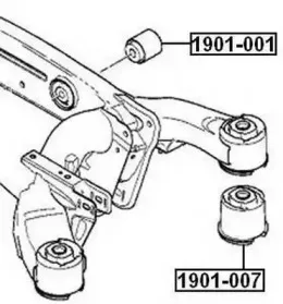 1901-007 ASVA Подвеска, рычаг независимой подвески колеса