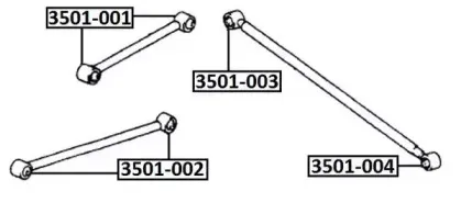 3501-001 ASVA Подвеска, рычаг независимой подвески колеса