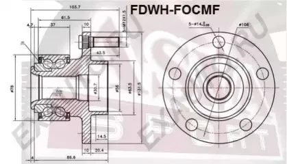FDWH-FOCMF ASVA Ступица колеса
