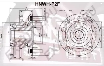 HNWH-P2F ASVA Ступица колеса