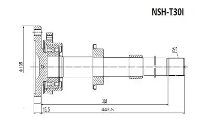 NSH-T30I ASVA Приводной вал