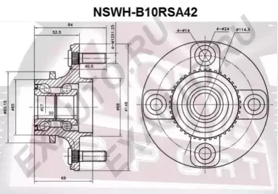 NSWH-B10RSA42 ASVA Ступица колеса