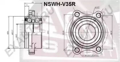 NSWH-V35R ASVA Ступица колеса