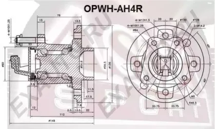 OPWH-AH4R ASVA Ступица колеса
