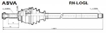 RN-LOGL ASVA Шарнирный комплект, приводной вал