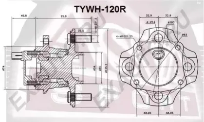 TYWH-120R ASVA Ступица колеса