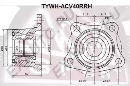 TYWH-AE100R ASVA Ступица колеса
