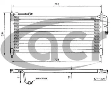 300250 ACR Конденсатор, кондиционер