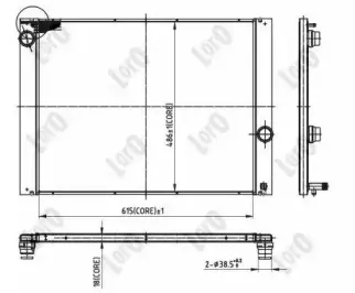 004-017-0040-B LORO Радиатор, охлаждение двигателя