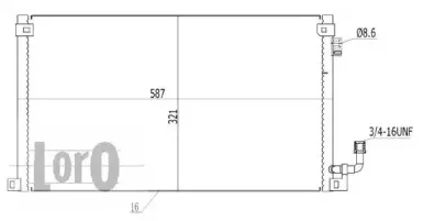 009-016-0023 LORO Конденсатор, кондиционер