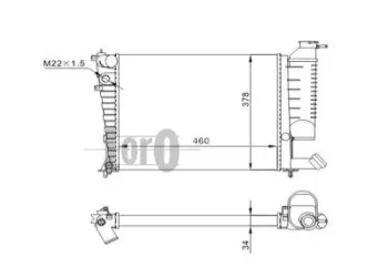 009-017-0022 LORO Радиатор, охлаждение двигателя