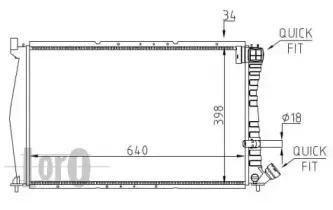 009-017-0033 LORO Радиатор, охлаждение двигателя