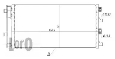 010-016-0003 LORO Конденсатор, кондиционер