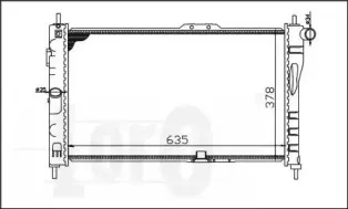011-017-0006 LORO Радиатор, охлаждение двигателя