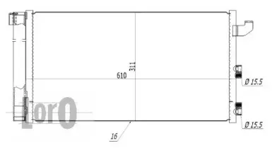 016-016-0001 LORO Конденсатор, кондиционер