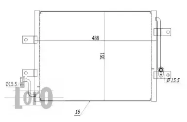 016-016-0006 LORO Конденсатор, кондиционер