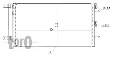 016-016-0028 LORO Конденсатор, кондиционер