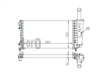 016-017-0062 LORO Радиатор, охлаждение двигателя