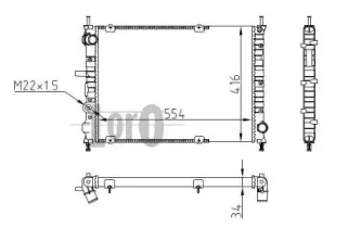 016-017-0064 LORO Радиатор, охлаждение двигателя