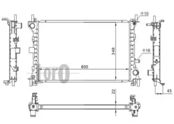 017-017-0031 LORO Радиатор, охлаждение двигателя