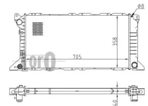 017-017-0034-B LORO Радиатор, охлаждение двигателя