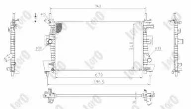 017-017-0056-B LORO Радиатор, охлаждение двигателя