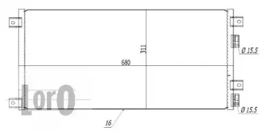 022-016-0007 LORO Конденсатор, кондиционер