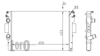 022-017-0006 LORO Радиатор, охлаждение двигателя