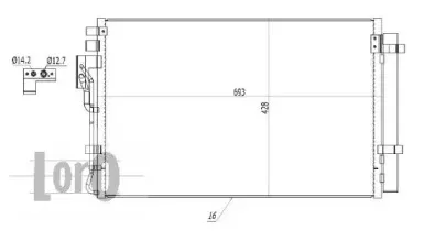 024-016-0011 LORO Конденсатор, кондиционер