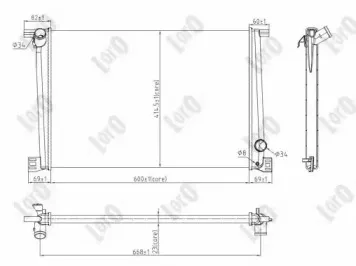 032-017-0003 LORO Радиатор, охлаждение двигателя