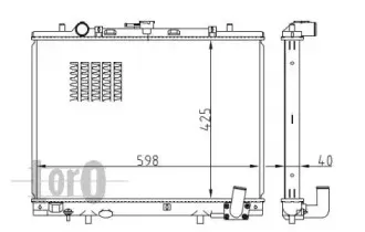 033-017-0021-B LORO Радиатор, охлаждение двигателя