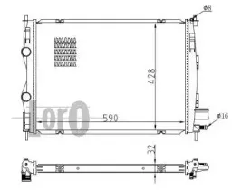 035-017-0004-B LORO Радиатор, охлаждение двигателя