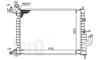 037-017-0053 LORO Радиатор, охлаждение двигателя