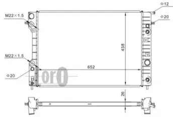 037-017-0084 LORO Радиатор, охлаждение двигателя