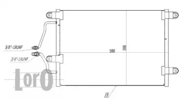 042-016-0001 LORO Конденсатор, кондиционер