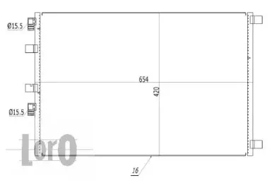 042-016-0032 LORO Конденсатор, кондиционер