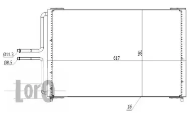 042-016-0037 LORO Конденсатор, кондиционер